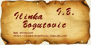 Ilinka Bogutović vizit kartica